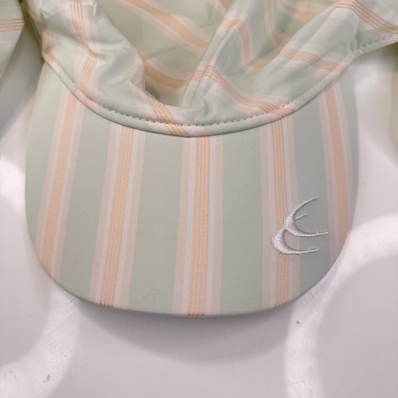Scuffers Sweet Green CAP Women's Size OS 100% Cotton Stripe Cover Lightweight - Picture 5 of 10